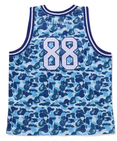 新品 A BATHING APE  L  バスケタンクトップゲームシャツ総柄カモ 新品 A BATHING APE L バスケタンクトップゲームシャツ総柄カモ
