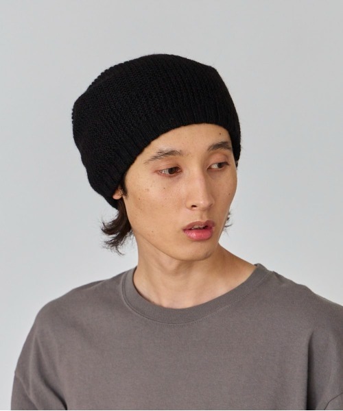 OVERRIDE（オーバーライド）の「OVERRIDE  ALPACA LOOSE BEANIE / オーバーライド（ニットキャップ/ビーニー・メンズ・ベージュ/ブラック/グレー/ホワイト・57~59cm）」の8枚目の写真