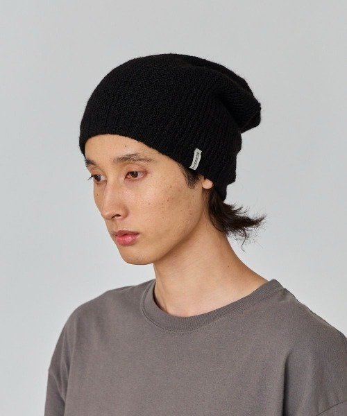 OVERRIDE（オーバーライド）の「OVERRIDE  ALPACA LOOSE BEANIE / オーバーライド（ニットキャップ/ビーニー・メンズ・ベージュ/ブラック/グレー/ホワイト・57~59cm）」の9枚目の写真