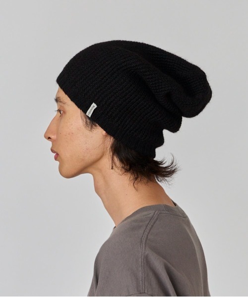 OVERRIDE（オーバーライド）の「OVERRIDE  ALPACA LOOSE BEANIE / オーバーライド（ニットキャップ/ビーニー・メンズ・ベージュ/ブラック/グレー/ホワイト・57~59cm）」の10枚目の写真