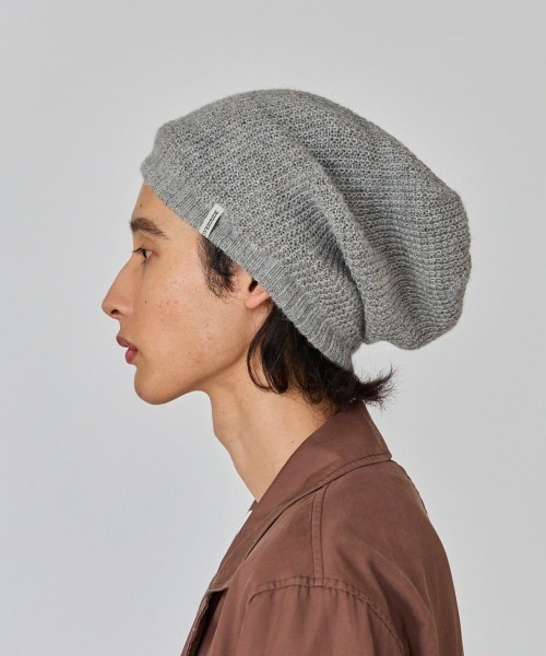 OVERRIDE（オーバーライド）の「OVERRIDE  ALPACA LOOSE BEANIE / オーバーライド（ニットキャップ/ビーニー・メンズ・ベージュ/ブラック/グレー/ホワイト・57~59cm）」の14枚目の写真