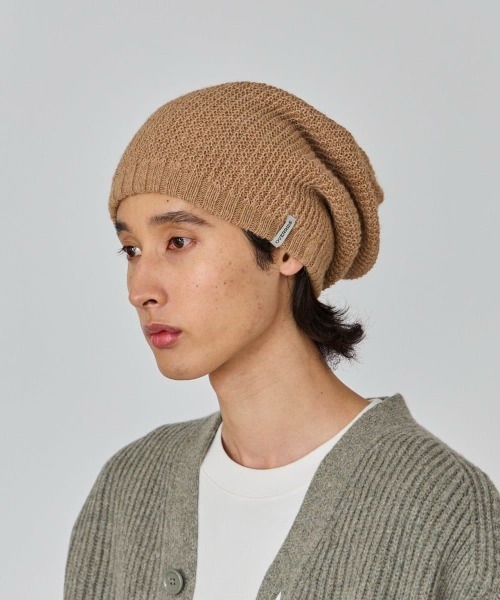OVERRIDE（オーバーライド）の「OVERRIDE  ALPACA LOOSE BEANIE / オーバーライド（ニットキャップ/ビーニー・メンズ・ベージュ/ブラック/グレー/ホワイト・57~59cm）」の22枚目の写真