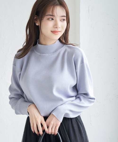 ROPE' PICNIC(ロペピクニック)の「マシュマロニットモックネックプルオーバー(ニット/セーター・レディース・クリーム/ブラック/ブルー系その他5/ブルー系その他6/ピンク・38)」の6枚目の写真
