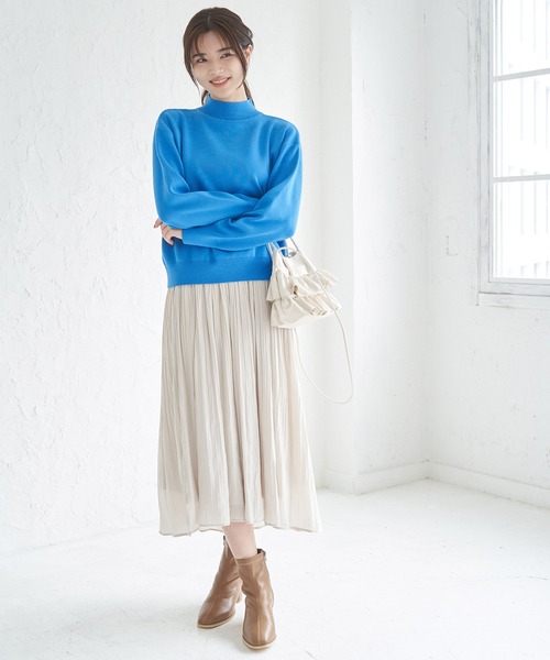 ROPE' PICNIC(ロペピクニック)の「マシュマロニットモックネックプルオーバー(ニット/セーター・レディース・クリーム/ブラック/ブルー系その他5/ブルー系その他6/ピンク・38)」の8枚目の写真