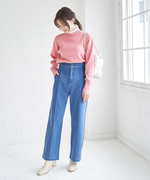 ROPE' PICNIC(ロペピクニック)の「マシュマロニットモックネックプルオーバー(ニット/セーター・レディース・クリーム/ブラック/ブルー系その他5/ブルー系その他6/ピンク・38)」の11枚目の写真