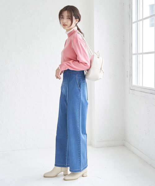 ROPE' PICNIC(ロペピクニック)の「マシュマロニットモックネックプルオーバー(ニット/セーター・レディース・クリーム/ブラック/ブルー系その他5/ブルー系その他6/ピンク・38)」の12枚目の写真