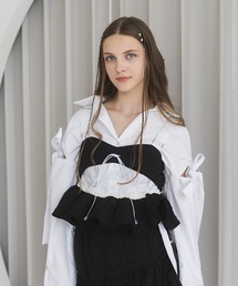 ナイロンフリルキャミトップス