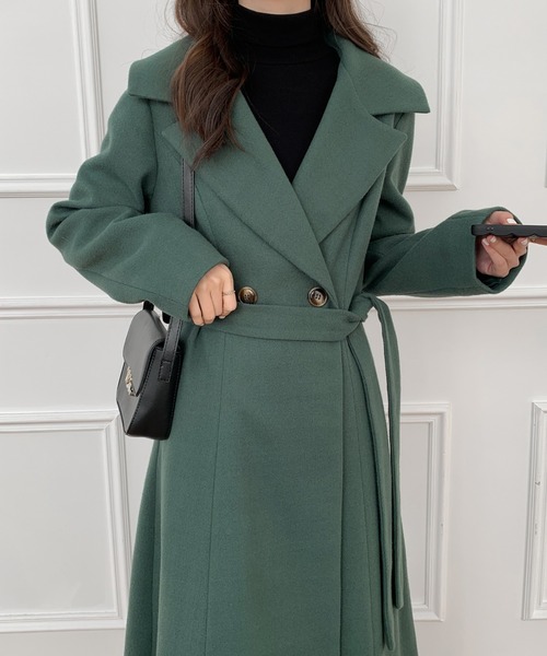 ESCADA ダークグリーン ロングコート 36 ESCADA ダークグリーン ロングコート 36 ESCADA ダークグリーン