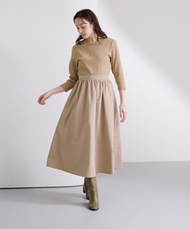 テレコリブドッキングフレアワンピース