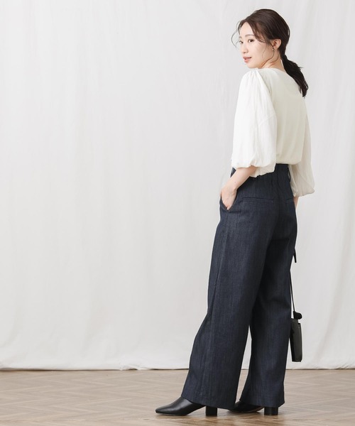 Gready Brilliant（グレディブリリアン）の「ＴＥデニムセンタープレスパンツ（デニムパンツ・レディース・インディゴブルー・38/36）」の5枚目の写真