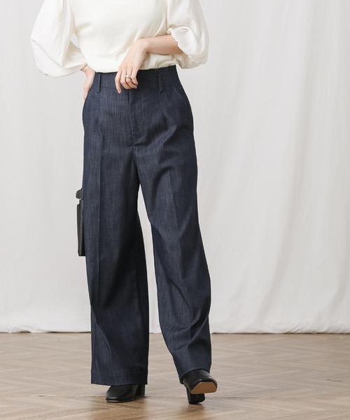 Gready Brilliant（グレディブリリアン）の「ＴＥデニムセンタープレスパンツ（デニムパンツ・レディース・インディゴブルー・38/36）」の7枚目の写真