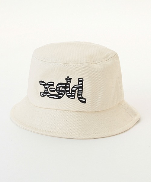 X-girl Stages（エックスガールステージス）の「アニマルロゴバケットハット（キャップ・キッズ・アイボリー/ブラック・S(48-52cm)/M(52-56cm)）」の11枚目の写真