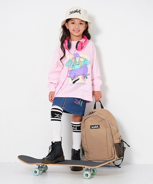 X-girl Stages（エックスガールステージス）の「アニマルロゴバケットハット（キャップ・キッズ・アイボリー/ブラック・S(48-52cm)/M(52-56cm)）」の16枚目の写真