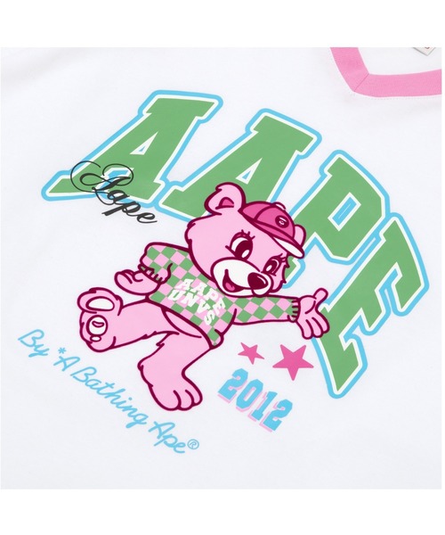 AAPE BY A BATHING APE（エーエイプバイアベイシングエイプ）の「AAPE LONG SLEEVE TEE（Tシャツ/カットソー・レディース・ホワイト/ブラック・XX-SMALL/X-SMALL）」の4枚目の写真