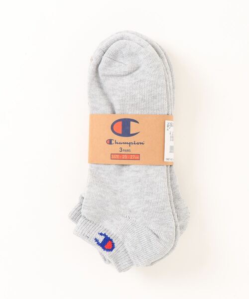 Champion(チャンピオン)の「【CHAMPION/チャンピオン】 ショートレングスソックス3P CMSCY402 ワンポイントロゴ 3足組(ソックス/靴下・メンズ・ネイビー/ホワイト/ブラック/グレー・MEDIUM/LARGE/SMALL)」の3枚目の写真