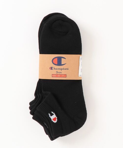 Champion(チャンピオン)の「【CHAMPION/チャンピオン】 ショートレングスソックス3P CMSCY402 ワンポイントロゴ 3足組(ソックス/靴下・メンズ・ネイビー/ホワイト/ブラック/グレー・MEDIUM/LARGE/SMALL)」の2枚目の写真