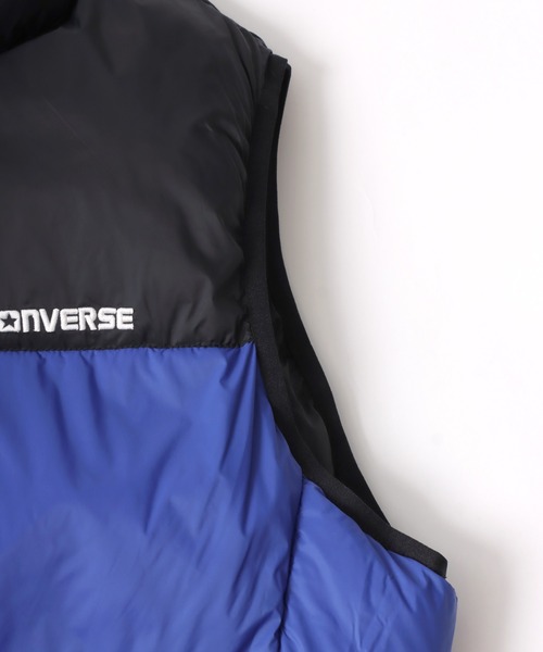 CONVERSE(コンバース)の「CONVERSE/コンバース ナイロン 撥水 ファイバーダウン 中綿ベスト レディース メンズ(ダウンベスト・メンズ・ベージュ/ブラック/ライトグレー/ブルー/カーキ/ブラウン・L/LL/M)」の13枚目の写真