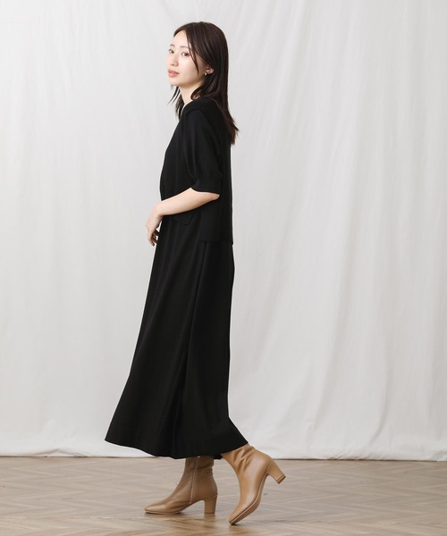 CLOCHE（クロシェ）の「ビスチェSETニット5分袖ワンピース