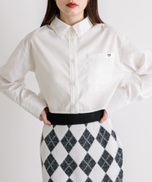 ハートタグ付きクロップドシャツ　1032040110