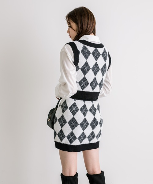 OLIVE des OLIVE（オリーブデオリーブ）の「ハートタグ付きクロップドシャツ　1032040110（シャツ/ブラウス・レディース・オフホワイト/サックスブルー・FREE）」の8枚目の写真