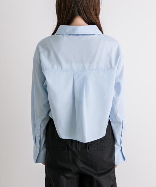 OLIVE des OLIVE（オリーブデオリーブ）の「ハートタグ付きクロップドシャツ　1032040110（シャツ/ブラウス・レディース・オフホワイト/サックスブルー・FREE）」の20枚目の写真