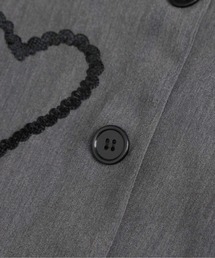 LA POMME petit（ラポミ・プチ）の「Lace Flower Gray Jacket レース