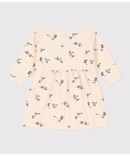 PETIT BATEAU(プチバトー)の「コットンジャージワンピース(ワンピース・キッズ・ホワイト系その他・12MONTH/24MONTH/36MONTH/18MONTH)」の5枚目の写真