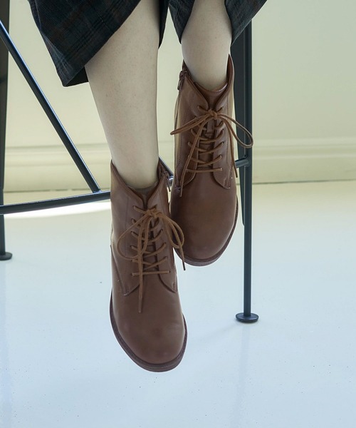 studio CLIP（スタディオクリップ）の「【消臭・抗菌防臭/クッションインソール】レースアップブーツ[M～LLサイズ展開]（ブーツ・レディース・ブラウン/ブラック・LARGE/X-LARGE/MEDIUM）」の4枚目の写真