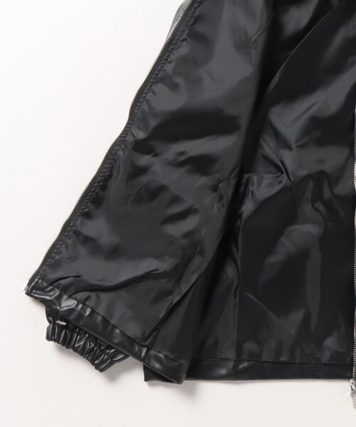 裾ドロストフェイクレザーブルゾン（ブルゾン）｜LYEON（リヨン）