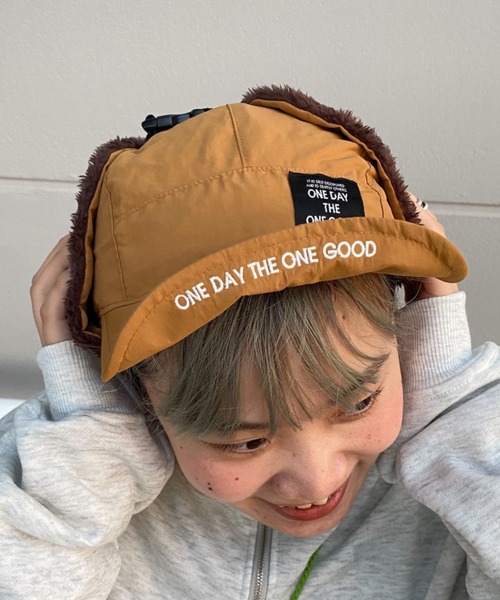 DEVICE（デバイス）の「ODOG フライト CAP（キャップ・レディース・オリーブ/ブラック×ブラック/キャメル・FREE）」の3枚目の写真