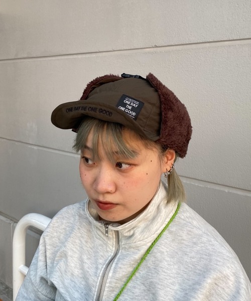 DEVICE（デバイス）の「ODOG フライト CAP（キャップ・レディース・オリーブ/ブラック×ブラック/キャメル・FREE）」の17枚目の写真