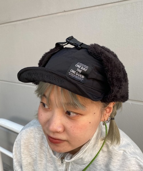 DEVICE（デバイス）の「ODOG フライト CAP（キャップ・レディース・オリーブ/ブラック×ブラック/キャメル・FREE）」の11枚目の写真