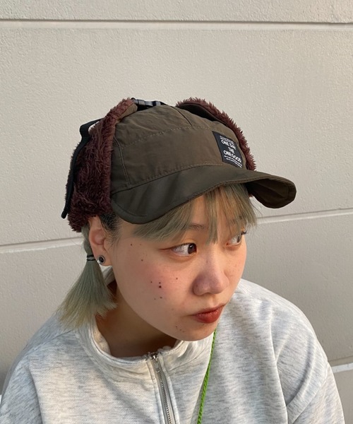DEVICE（デバイス）の「ODOG フライト CAP（キャップ・レディース・オリーブ/ブラック×ブラック/キャメル・FREE）」の20枚目の写真