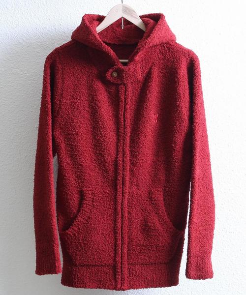 coen(コーエン)の「モールニットジップアップパーカー(パーカー・メンズ・ネイビー/レッド・X-LARGE/LARGE/SMALL/MEDIUM)」の2枚目の写真