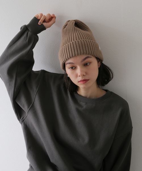 Simplicite（サンプリシテ）の「オーバーサイズ微起毛裏毛プルオーバー（スウェット・レディース・ブラック/ホワイト/ピンク/ブルー・FREE）」の12枚目の写真