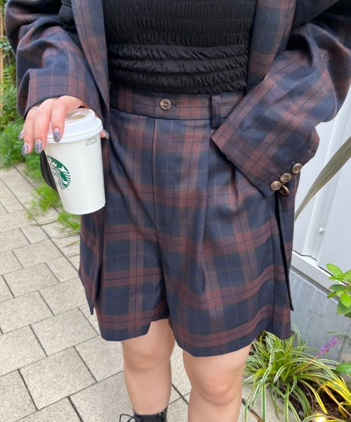 nemne store（ネンネストア）の「【低身長サイズあり/set up可能】ショートパンツ（その他パンツ・レディース・ネイビー/ブラウン・SMALL/MEDIUM）」の9枚目の写真