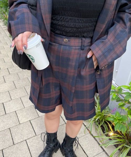 nemne store（ネンネストア）の「【低身長サイズあり/set up可能】ショートパンツ（その他パンツ・レディース・ネイビー/ブラウン・SMALL/MEDIUM）」の10枚目の写真