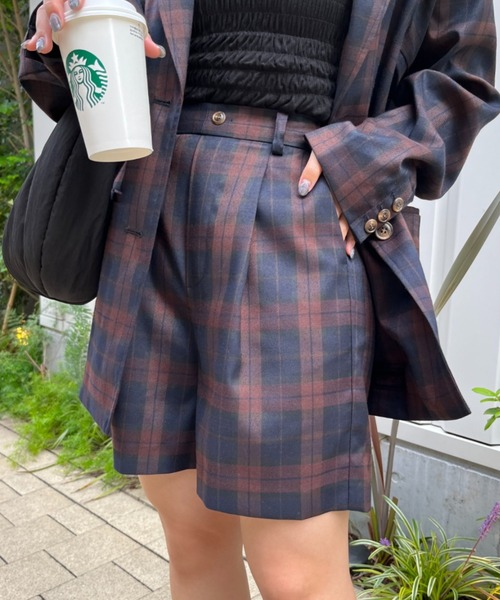 nemne store（ネンネストア）の「【低身長サイズあり/set up可能】ショートパンツ（その他パンツ・レディース・ネイビー/ブラウン・SMALL/MEDIUM）」の5枚目の写真