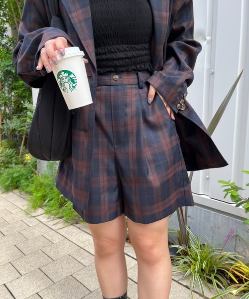 nemne store（ネンネストア）の「【低身長サイズあり/set up可能】ショートパンツ（その他パンツ・レディース・ネイビー/ブラウン・SMALL/MEDIUM）」の11枚目の写真