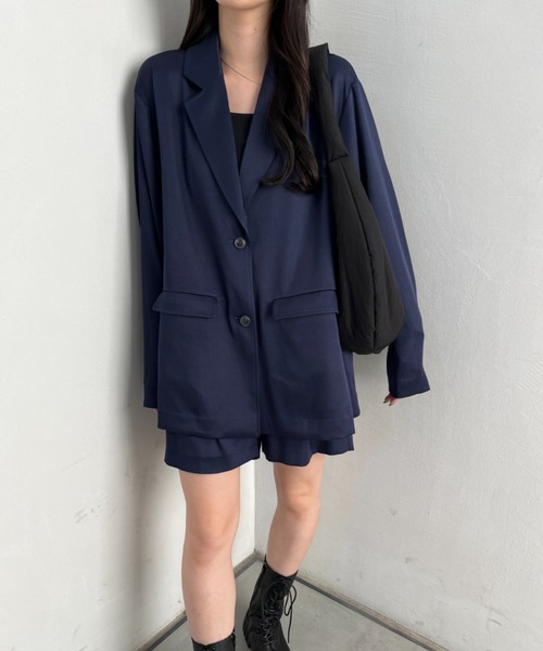 nemne store（ネンネストア）の「【低身長サイズあり/set up可能】ショートパンツ（その他パンツ・レディース・ネイビー/ブラウン・SMALL/MEDIUM）」の13枚目の写真