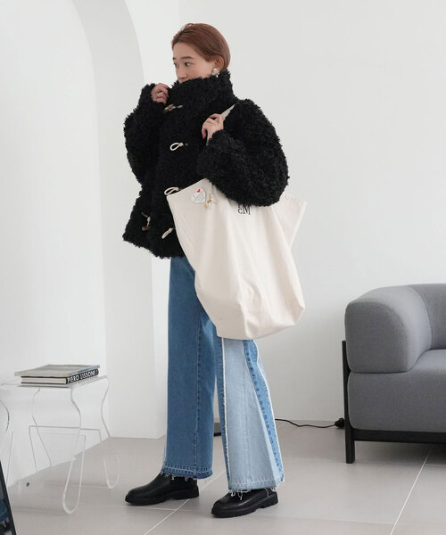 SLOBE citron. Poodle Duffle ブラック SLOBE citron.（スローブシトロン）の「SLOBE citron. Poodle Duffle