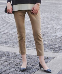【洗える】裏起毛ストレッチテーパードパンツ