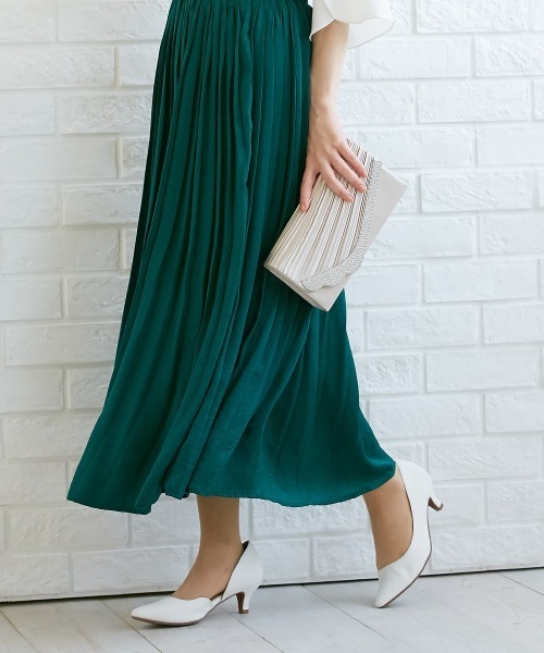 Callarus（カラルス）の「シェルプリーツサテンパーティバッグ（クラッチバッグ・レディース・グレー/ベージュ・FREE）」の4枚目の写真