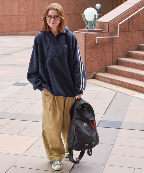 美品 Charlotte Lawrence Navy Blue パーカー L 受注期間限定！倉知玲鳳コラボ企画第2弾！コラボプルオーバー