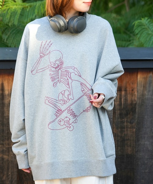 SAVIER（サビアー）の「【SAVIER/サビアー】【ZOZOTOWN限定】スケボープリントトレーナー（スウェット・メンズ・杢グレー/ブラック・MEDIUM/LARGE）」の7枚目の写真