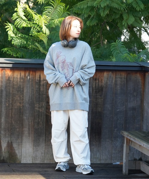 SAVIER（サビアー）の「【SAVIER/サビアー】【ZOZOTOWN限定】スケボープリントトレーナー（スウェット・メンズ・杢グレー/ブラック・MEDIUM/LARGE）」の9枚目の写真