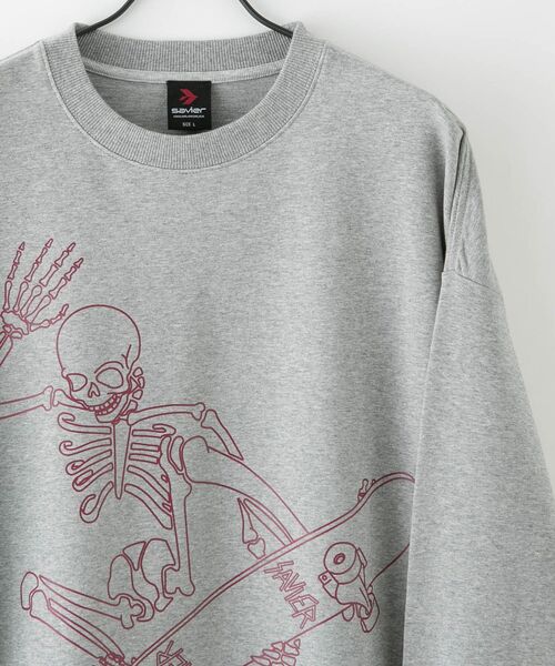 SAVIER（サビアー）の「【SAVIER/サビアー】【ZOZOTOWN限定】スケボープリントトレーナー（スウェット・メンズ・杢グレー/ブラック・MEDIUM/LARGE）」の11枚目の写真