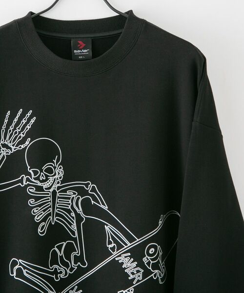 SAVIER（サビアー）の「【SAVIER/サビアー】【ZOZOTOWN限定】スケボープリントトレーナー（スウェット・メンズ・杢グレー/ブラック・MEDIUM/LARGE）」の12枚目の写真
