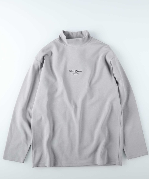 Right-on(ライトオン)の「スムースモックネックT(Tシャツ/カットソー・メンズ・ブラック/グレー/ホワイト・L/M)」の3枚目の写真