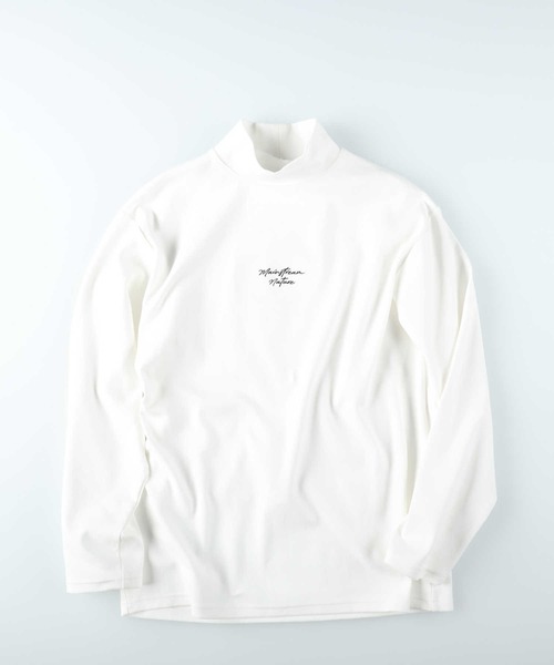 Right-on(ライトオン)の「スムースモックネックT(Tシャツ/カットソー・メンズ・ブラック/グレー/ホワイト・L/M)」の1枚目の写真